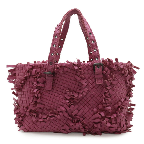 Bottega Veneta Handbags - BOTTEGA VENETA Pink Leather Intrecciato Shoulder Bag